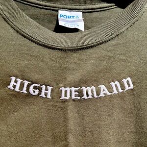 Port & Company Olive Green 'High Demand' Sweatshirt